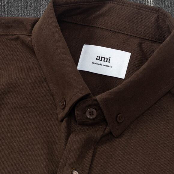 Ami Paris Brown Long Sleeve Shirt - Picture 4 of 4